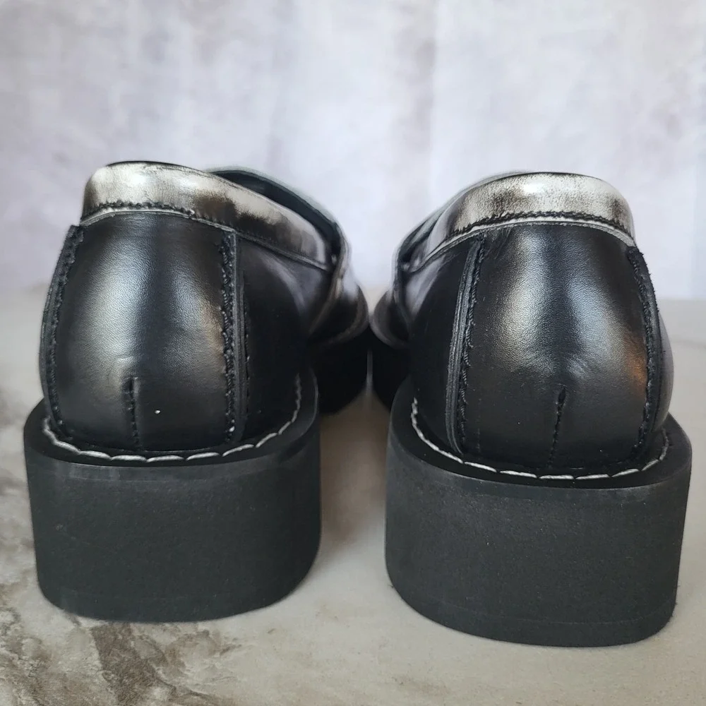 GCDS Clarks Split Toe Monk Strap Platform Loafers SAMPLE Men's Size 7.5 Black
